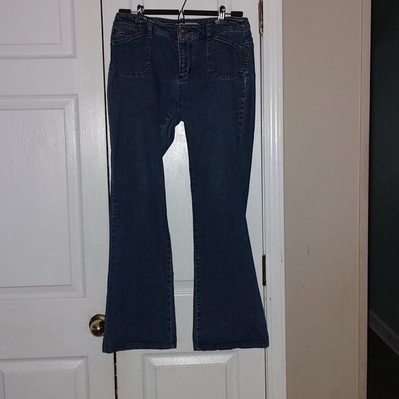 Chico's Platinum Denim wide leg jeans   Chico's Sz 0 ( Sz 4) - Picture 1 of 6